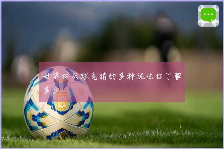 世界杯买球竞猜的多种玩法你了解多少
